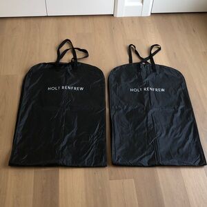 2 x Holt Renfrew Black Garment Bags / Storage Bags / Closet Organizer Dust Cover